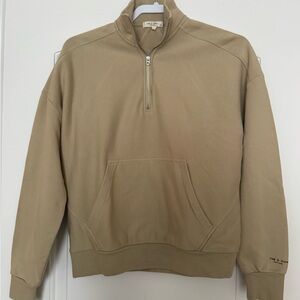 Rag & Bone City Half Zip Terry Pullover Sweatshirt, Size S